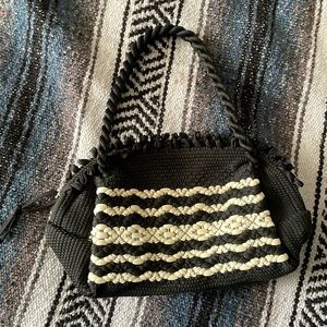 Vintage handmade mini crochet purse